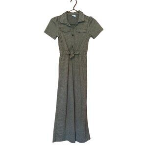 Zara Kids Houndstooth Jumpsuit 11-12Y Belted One-Piece